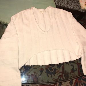 Urban outfitters crop sweater white Small